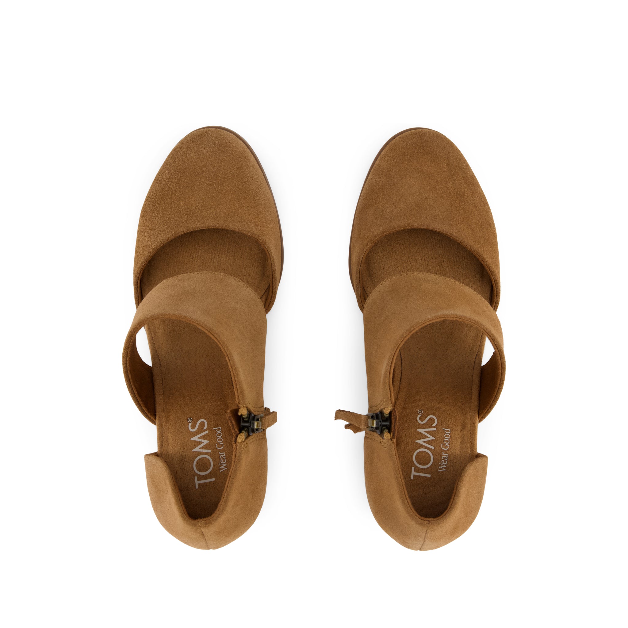 Milan Heel - Brown Sugar Suede Top View