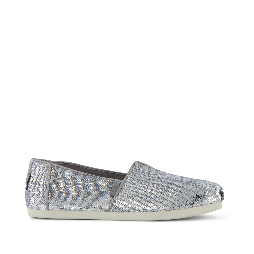 Alpargata Classic - Silver Metallic Sequins Side View