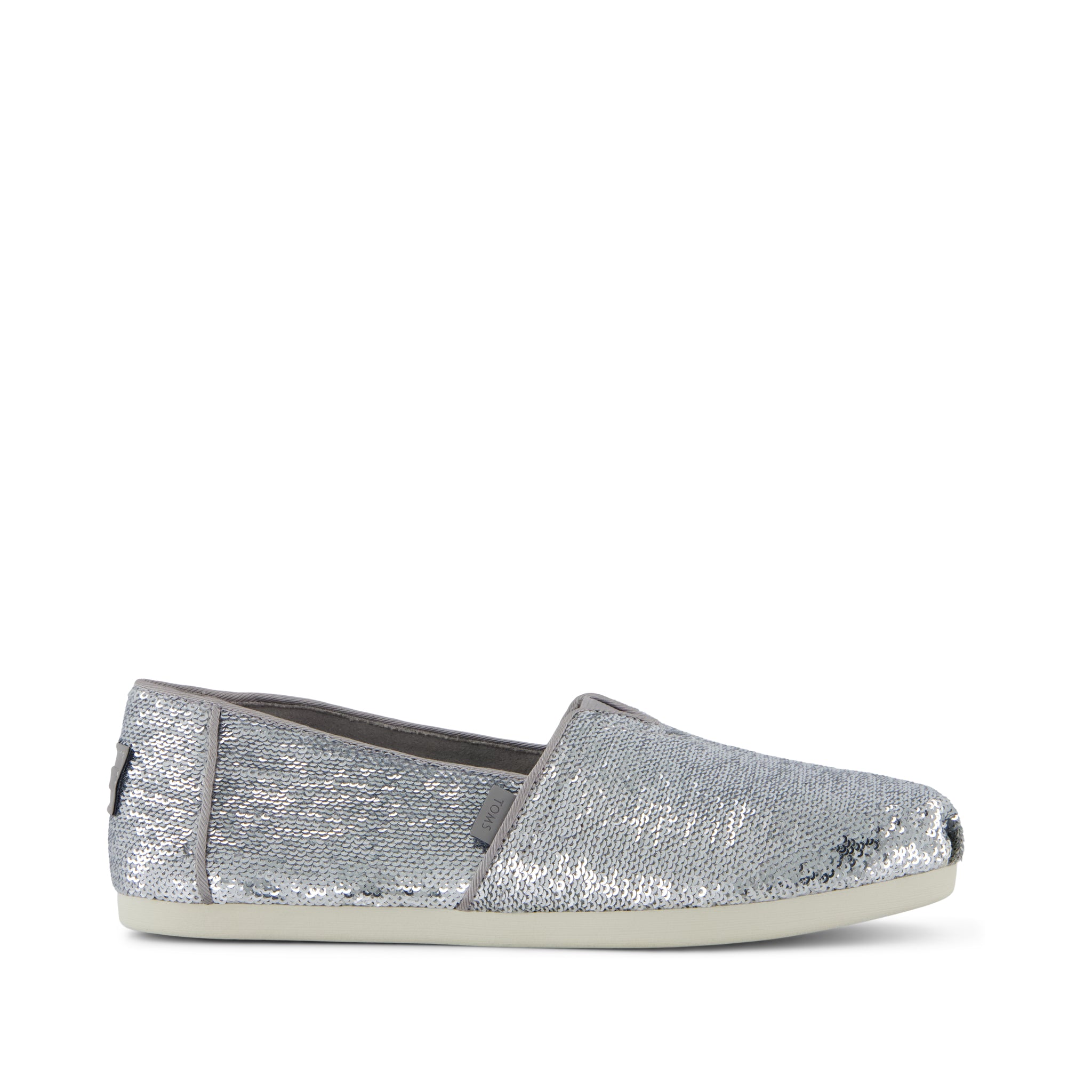Alpargata Classic - Silver Metallic Sequins Side View