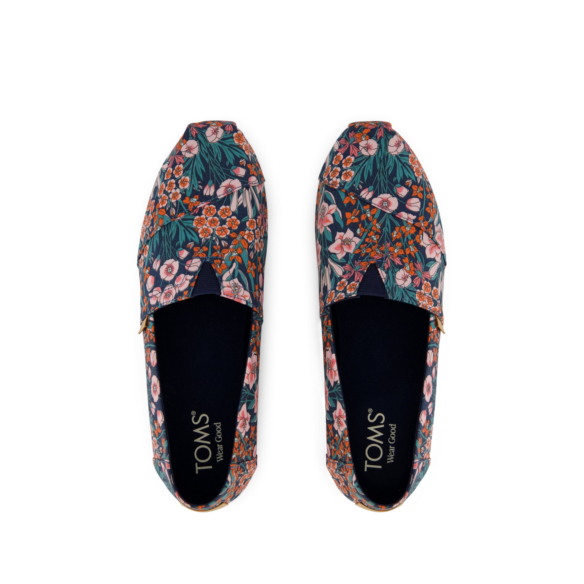 Alpargata Classic - Dark Teal Mountain Primrose Print Top View