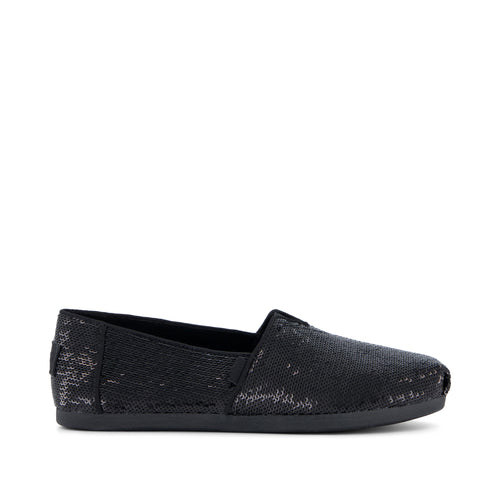 Alpargata Classic - Black Metallic Sequins Side View