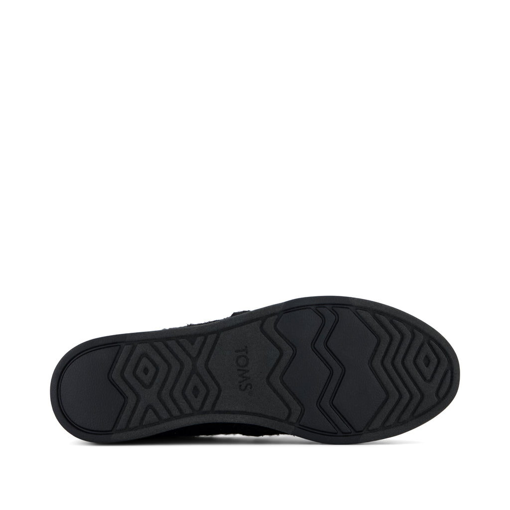 Alpargata Plus - Black Metallic Faux Fur Bottom Sole View