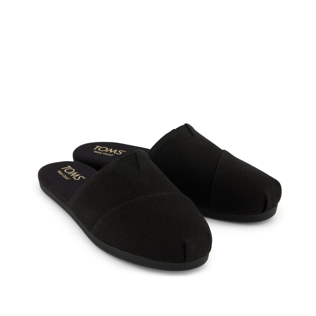 Alpargata Mule - All Black Heritage Canvas Front View