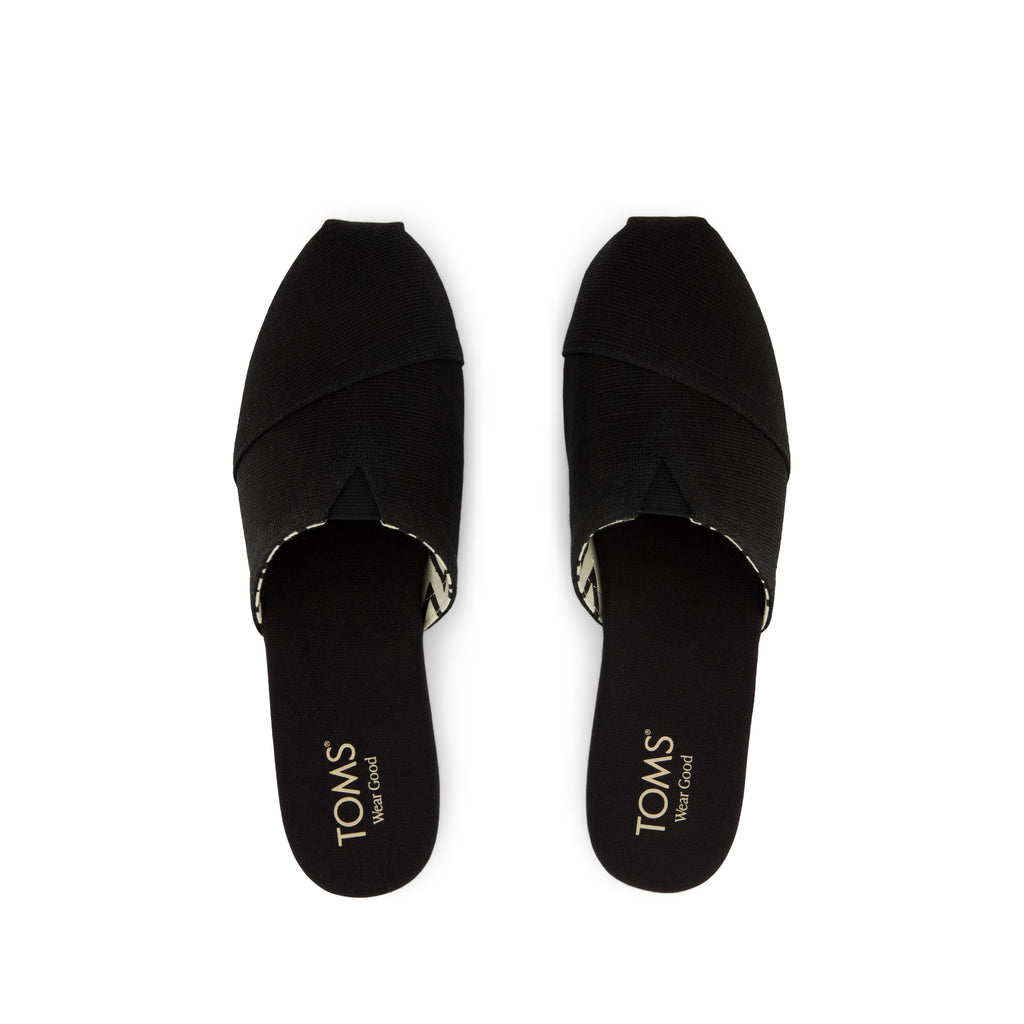Alpargata Mule - All Black Heritage Canvas Top View