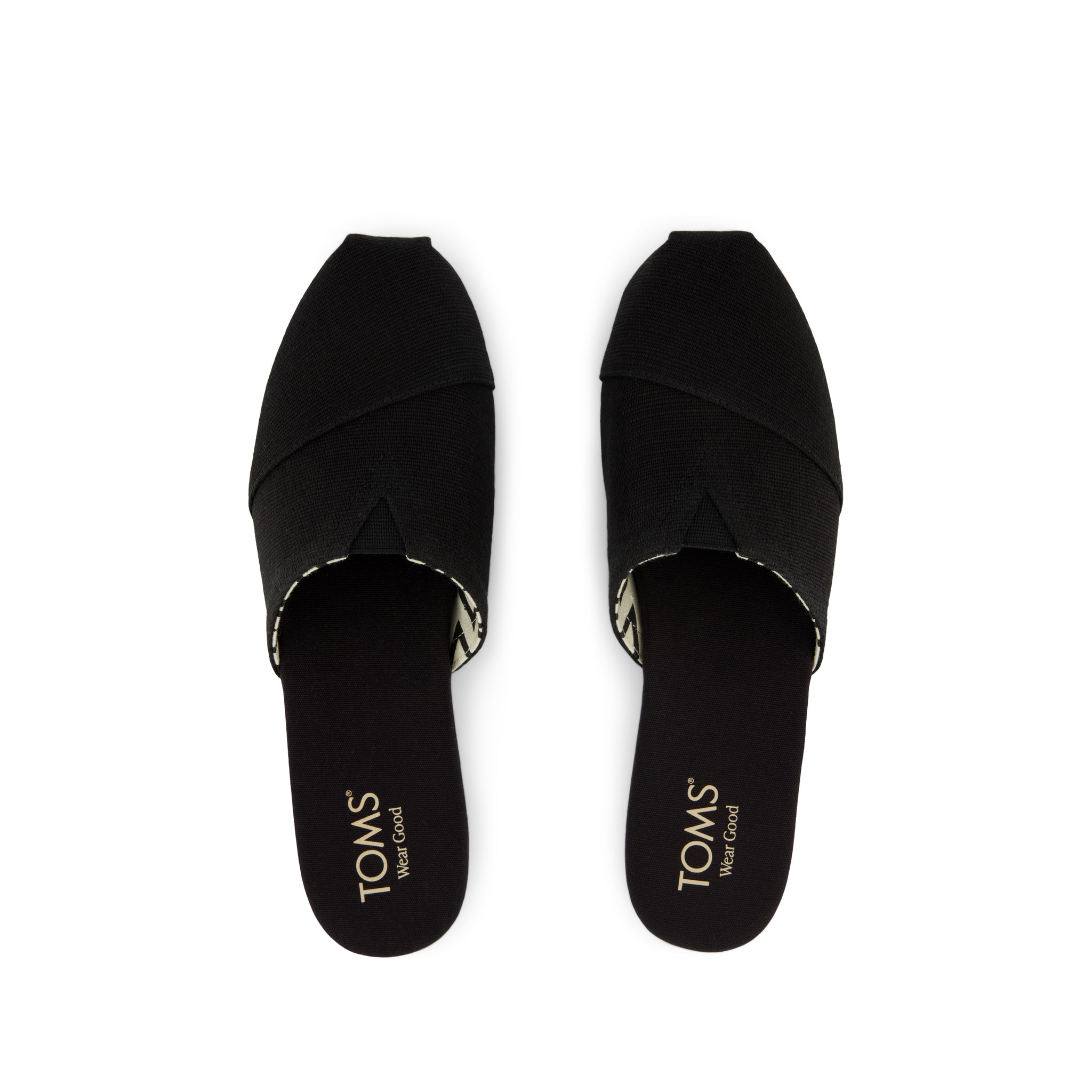 Alpargata Mule - All Black Heritage Canvas Top View