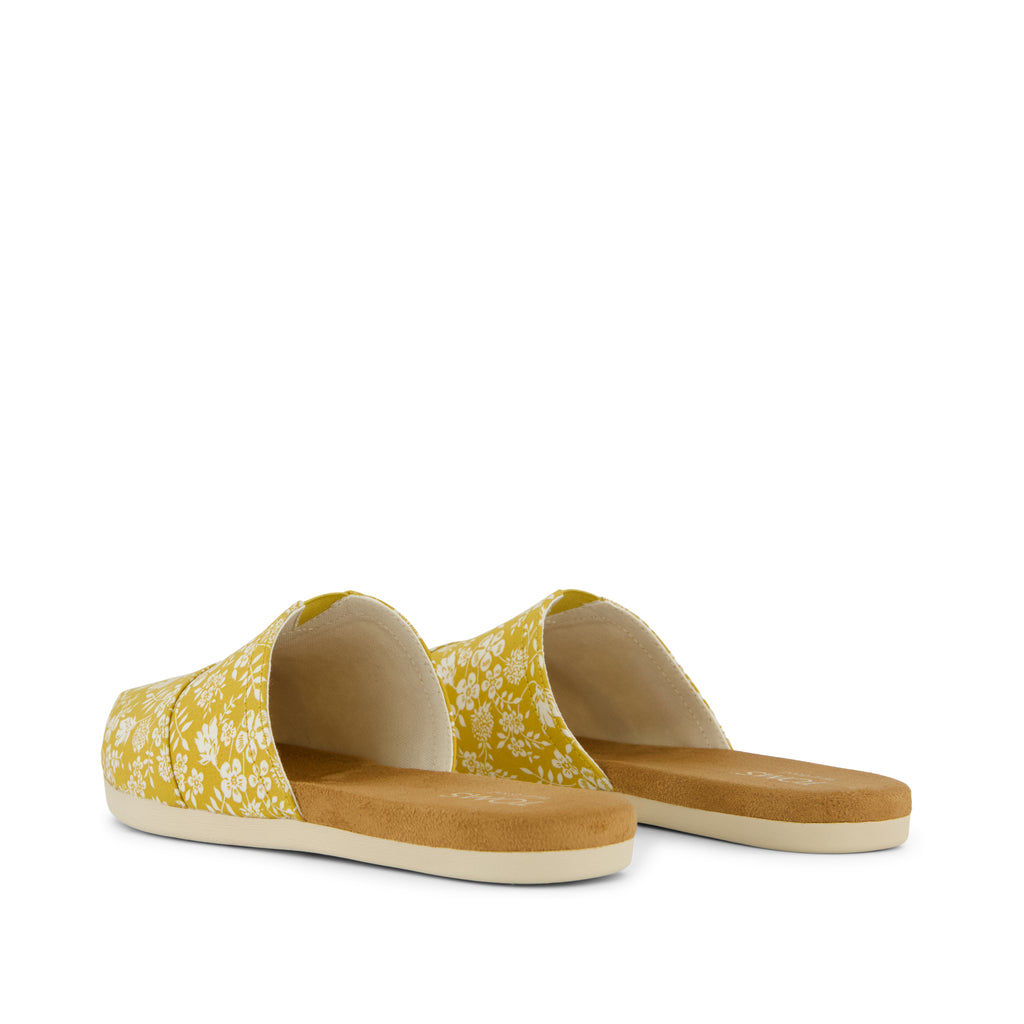 Alpargata Mule - Golden Honey Edenham Shadow Floral Print Back View