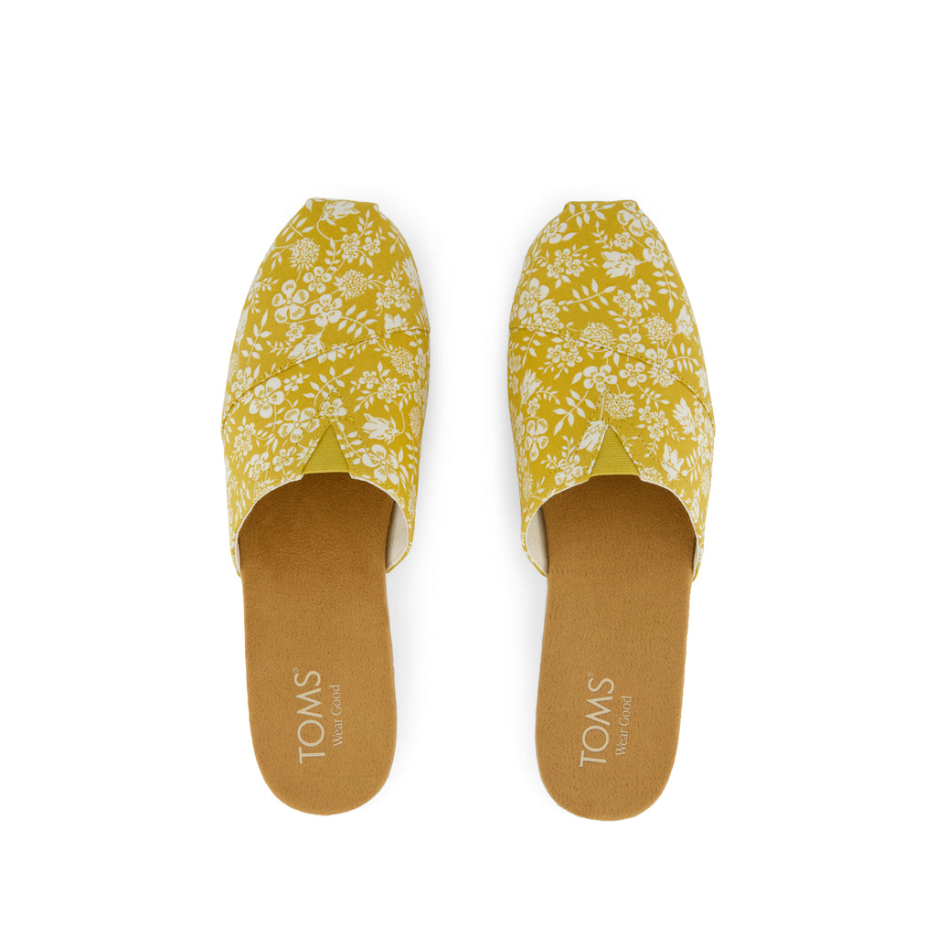 Alpargata Mule - Golden Honey Edenham Shadow Floral Print Top View