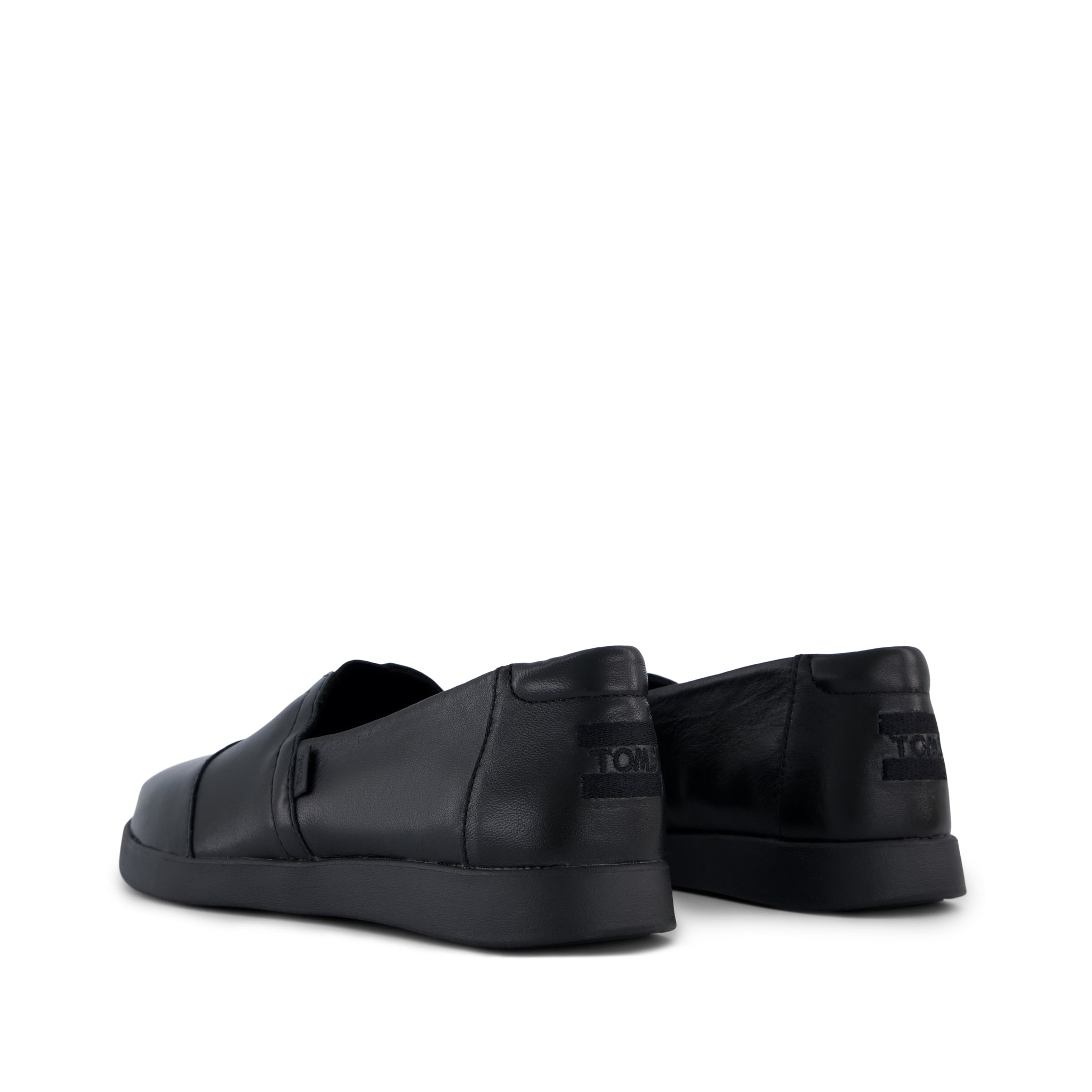 Alpargata Plus - Black Leather Back View