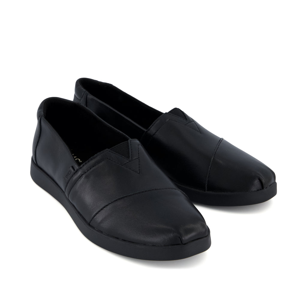 Alpargata Plus - Black Leather Front View