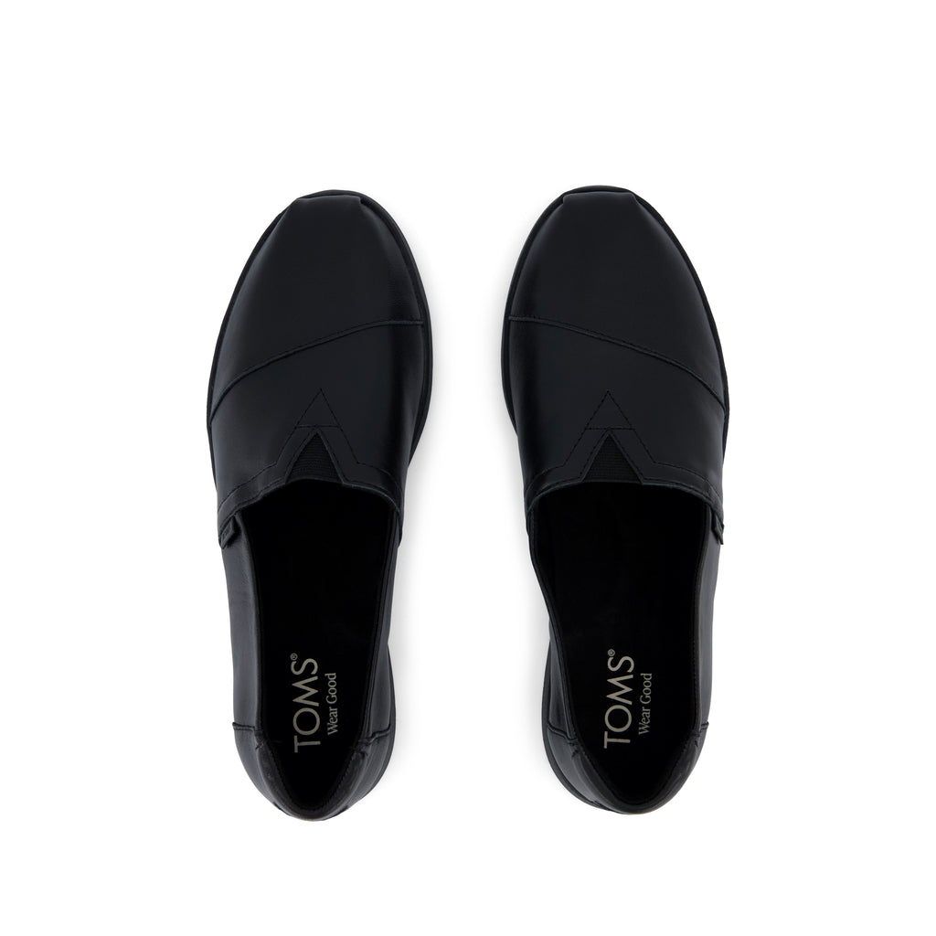 Alpargata Plus - Black Leather Top View