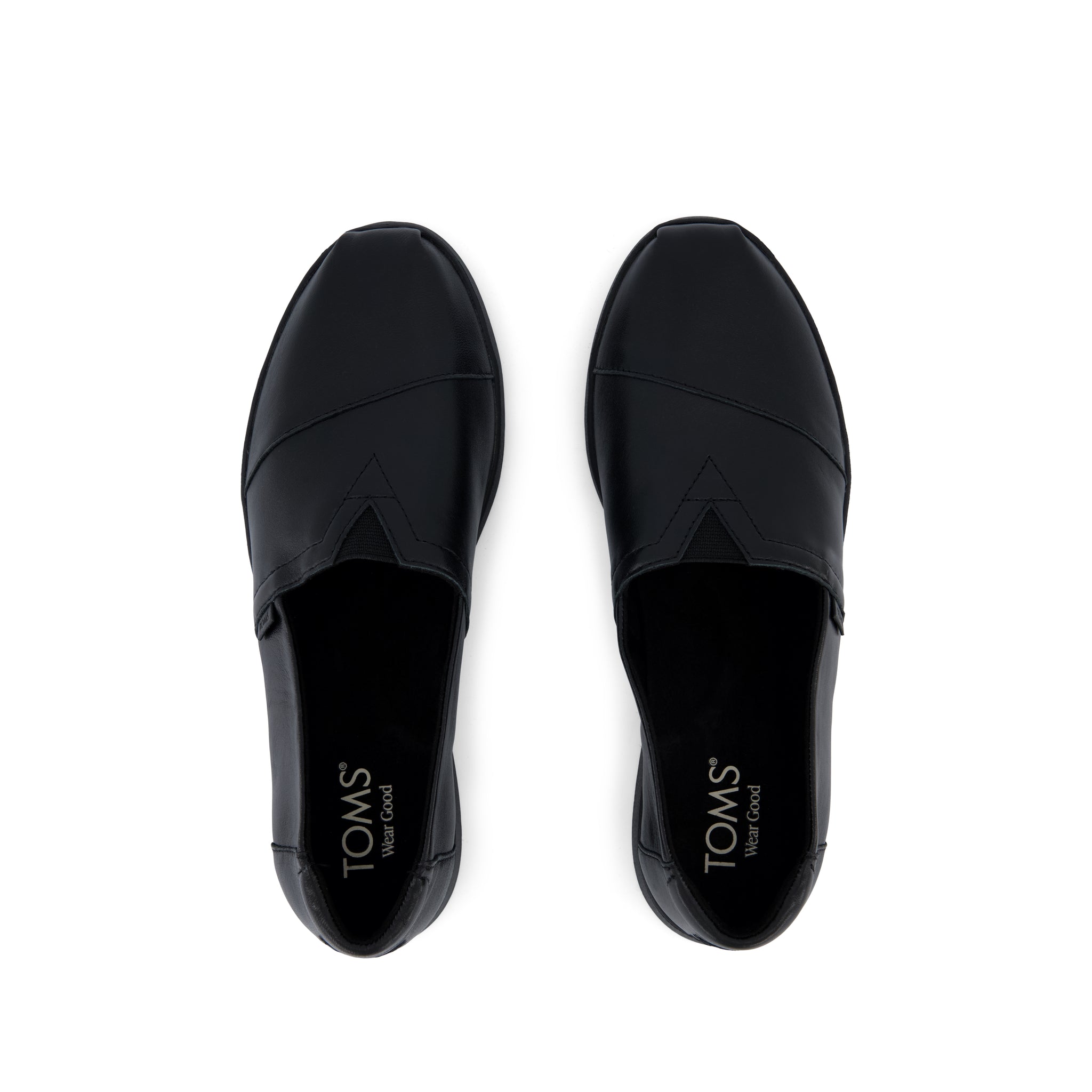 Alpargata Plus - Black Leather Top View