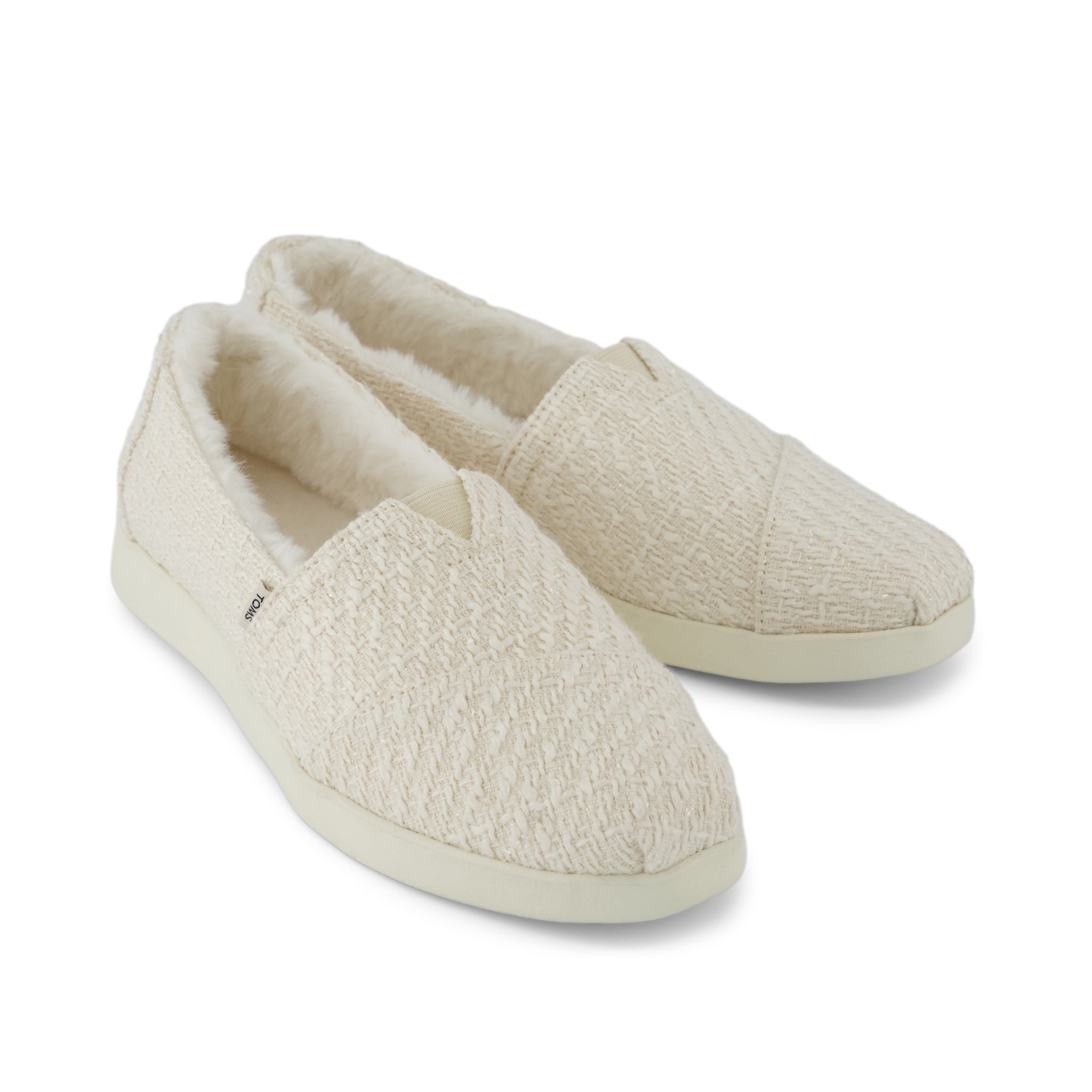 Alpargata Plus - Light Sand Metallic Faux Fur Front View