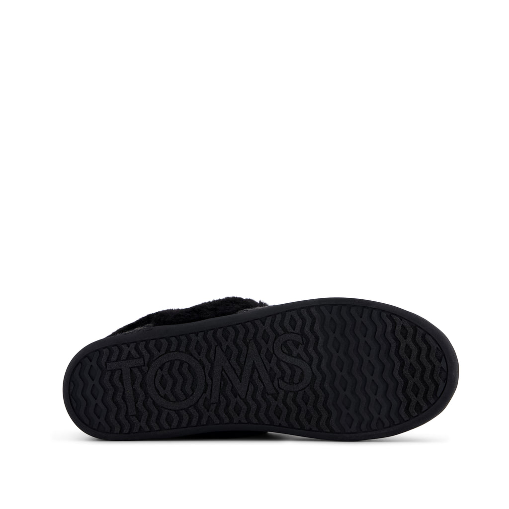 Oslo Convertible Slipper - Black Herringbone Bottom Sole View