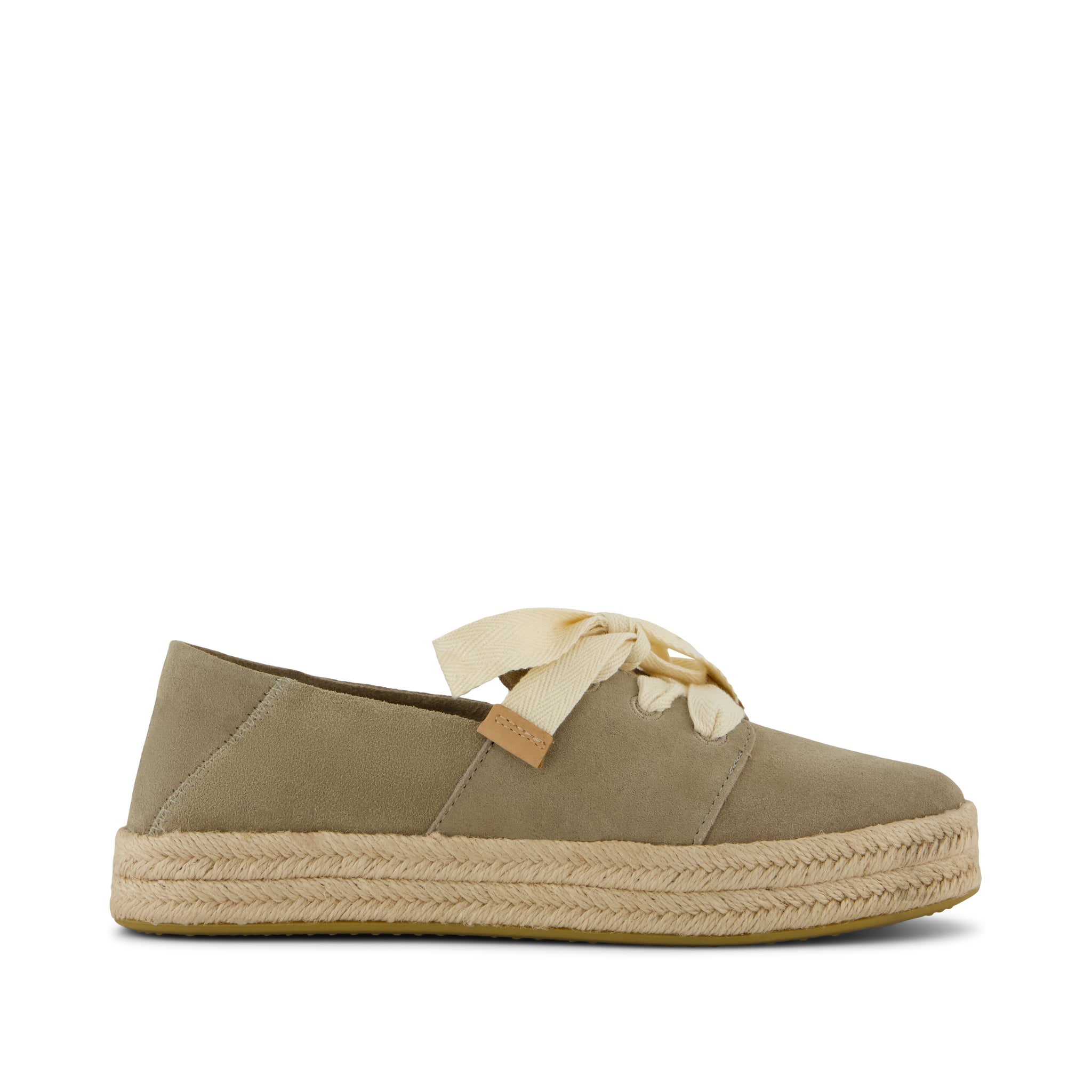 Carolina Lace-Up Espadrille - Dune Suede Side View
