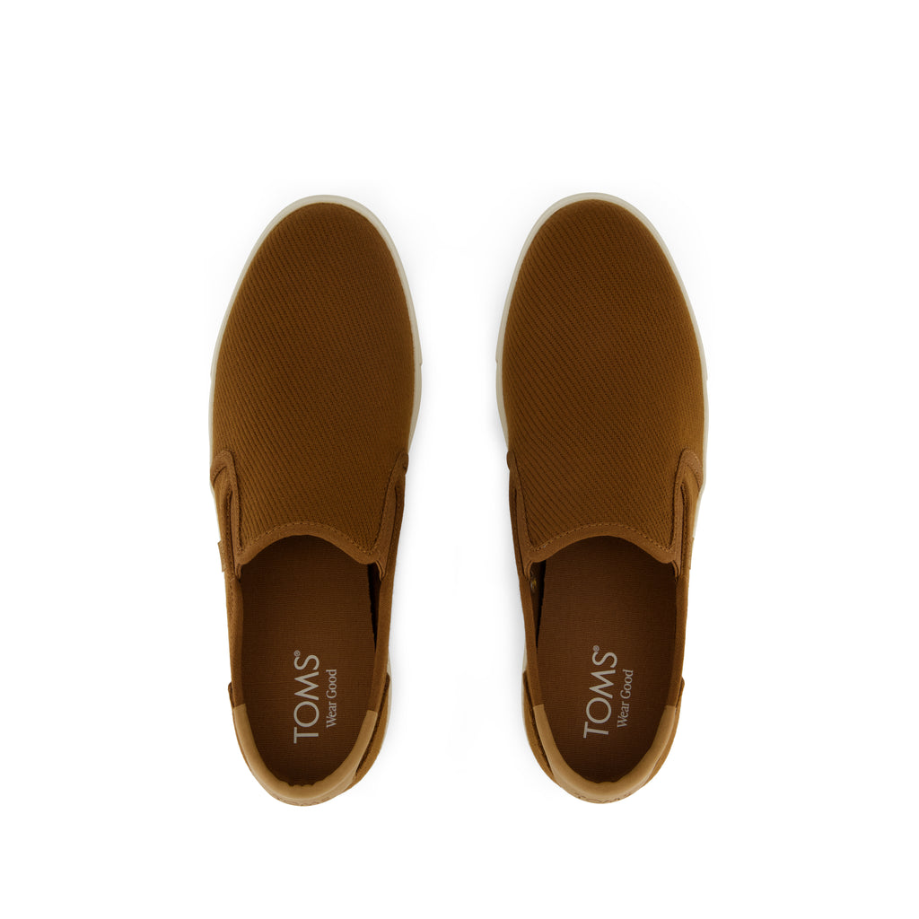 Baja 2.0 Slip On Sneaker - Walnut Brown Canvas Top View
