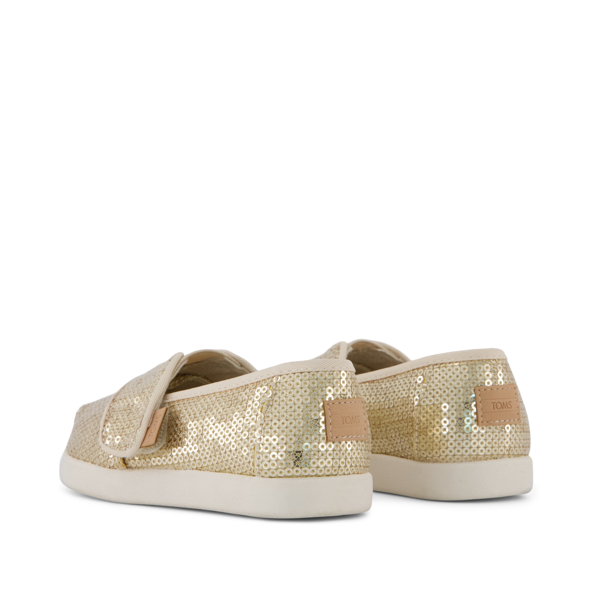 Alpargata Classic Toddler Shoe - Champagne Mini Sequins Back View