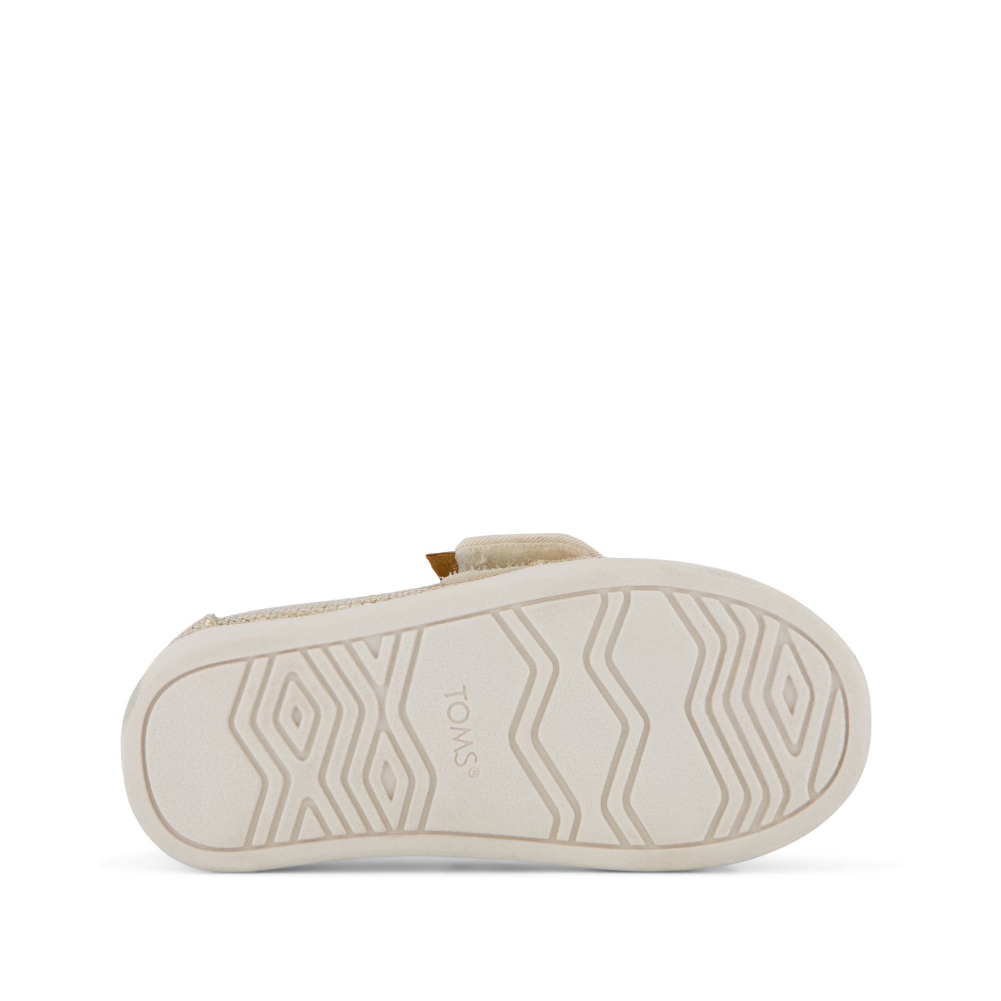 Alpargata Classic Toddler Shoe - Champagne Mini Sequins Bottom Sole View