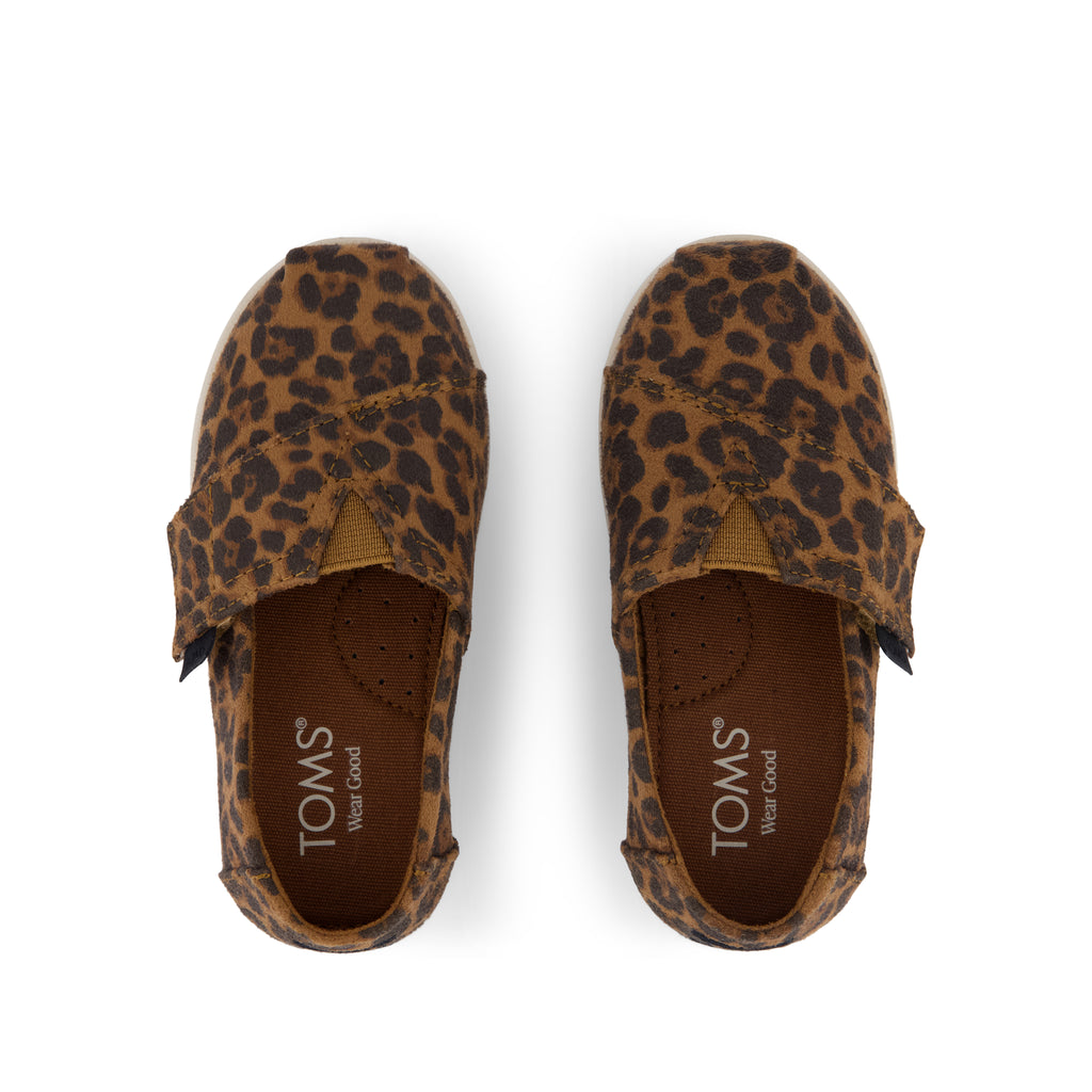 Alpargata Classic Toddler Shoe - Brown Sugar Leopard Print Top View