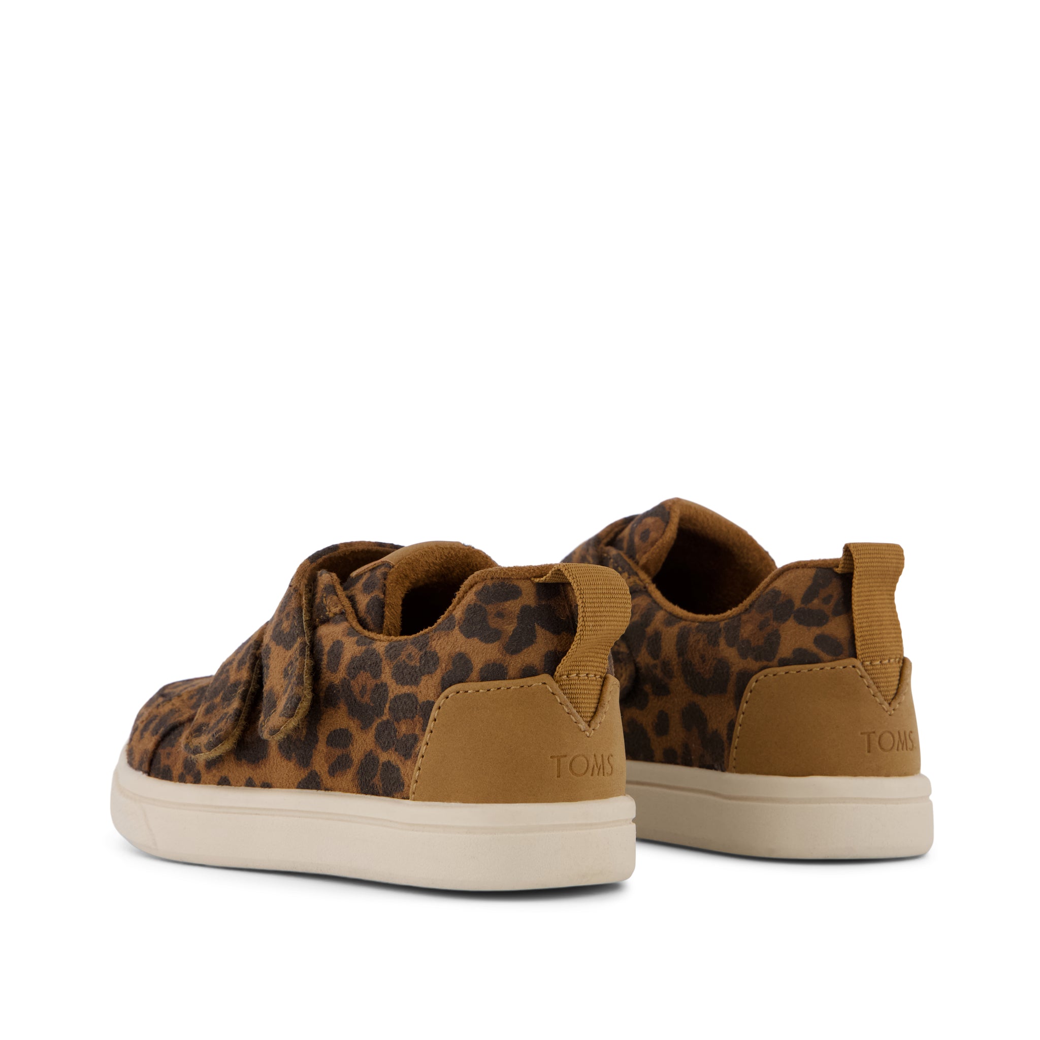 Cruz Double Strap Toddler Sneaker - Brown Sugar Leopard Print Back View