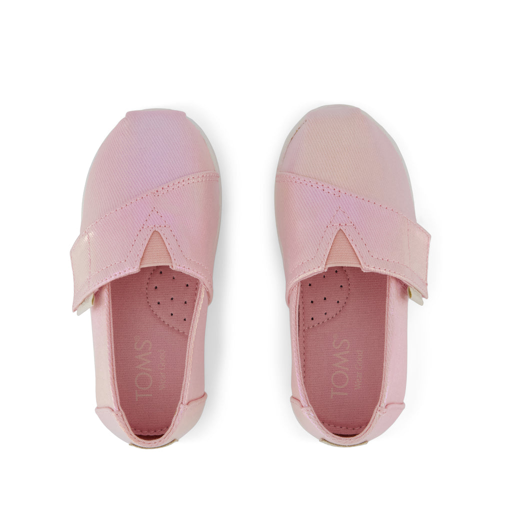 Alpargata Classic Toddler Shoe - Pink Quartz Iridescent Twill Top View