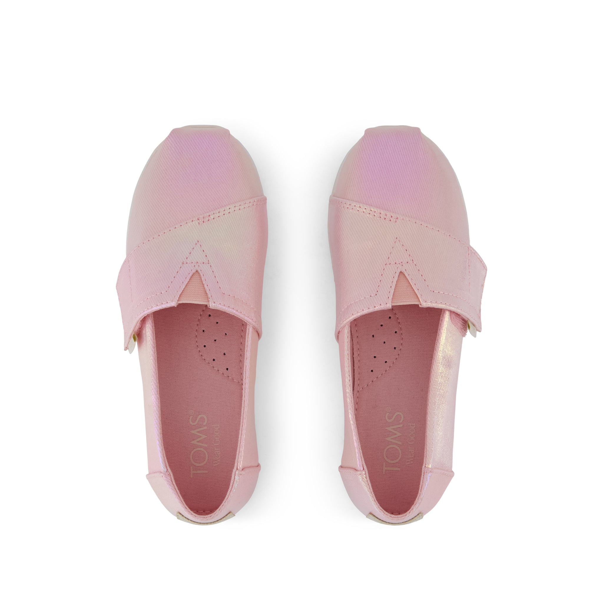 Alpargata Classic Kids Shoe - Pink Quartz Iridescent Twill Top View