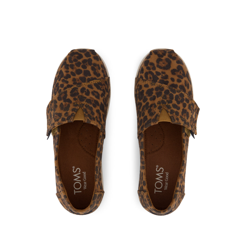 Alpargata Classic Kids Shoe - Brown Sugar Leopard Print Top View