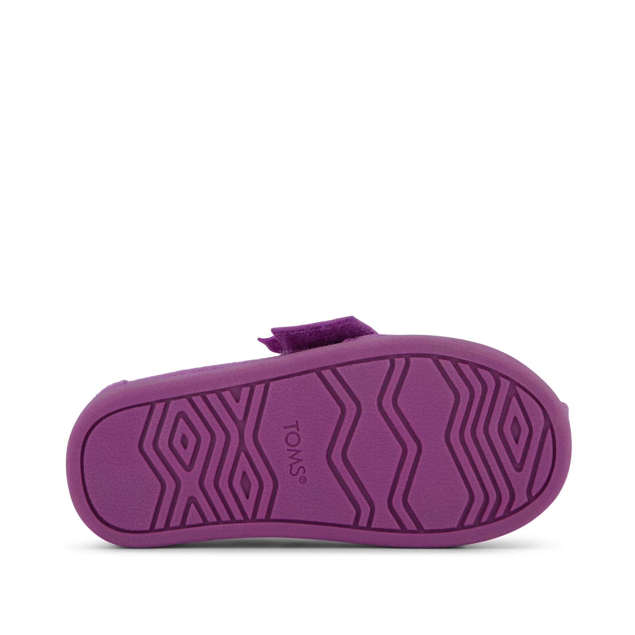 TOMS x Jamie Mizrahi Alpargata Classic Toddler Shoe -  Water Repellent Bright Mulberry Suede Bottom Sole View