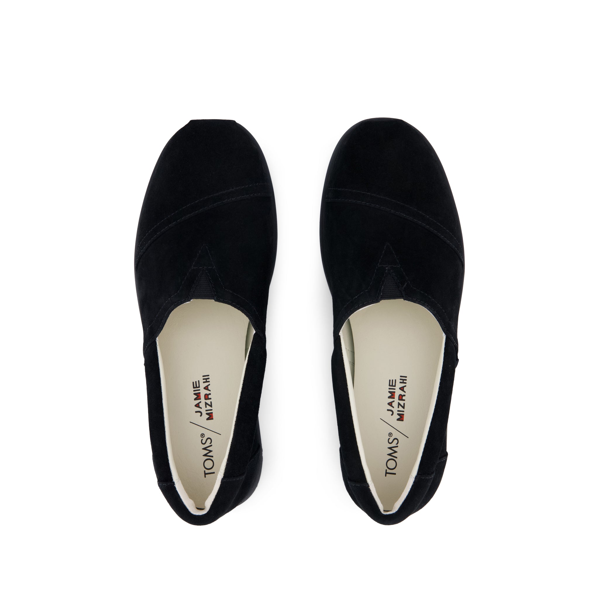 TOMS x Jamie Mizrahi Alp FWD  - Black Suede Top View