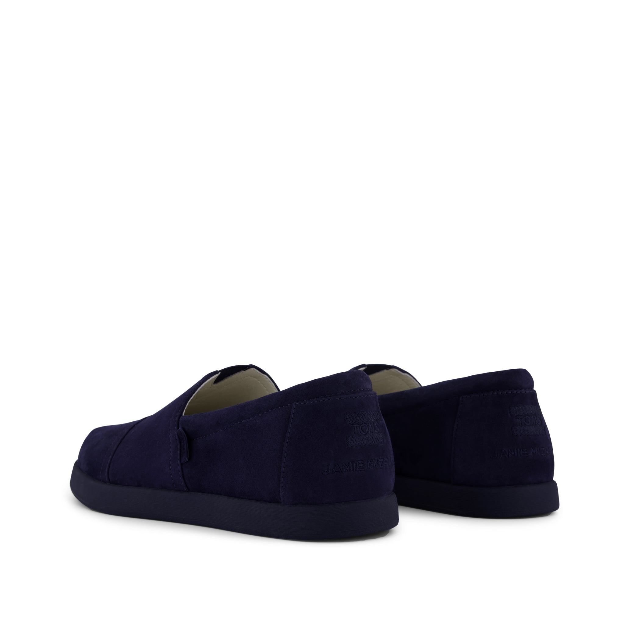 TOMS x Jamie Mizrahi Alp FWD - Water Repellent Navy Noir Suede Back View