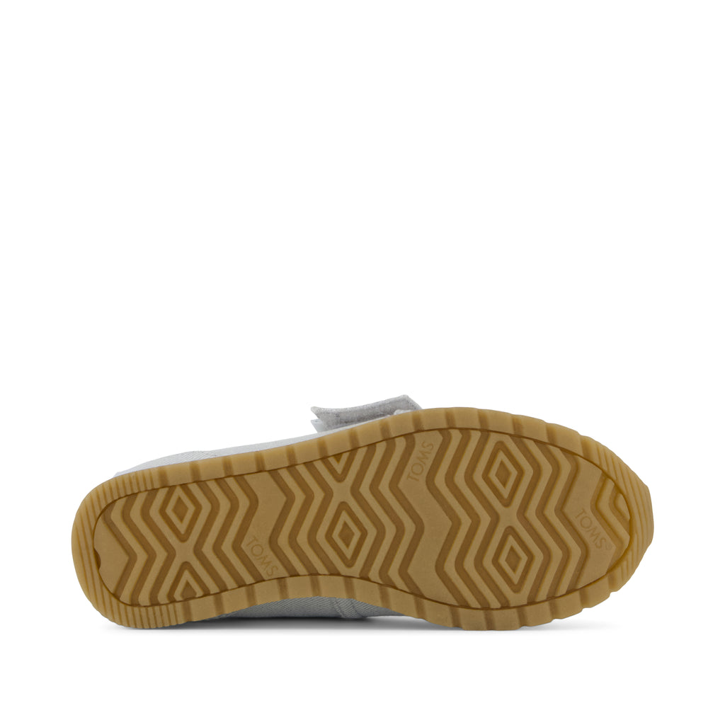 Resident Plus Kids Sneaker - Silver Metallic Twill Bottom Sole View