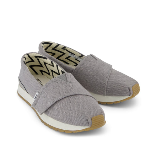 Resident Plus Kids Sneaker - Drizzle Grey Heritage Canvas Front View