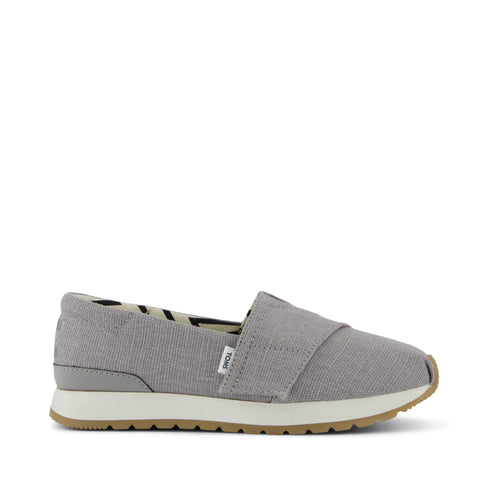 Resident Plus Kids Sneaker - Drizzle Grey Heritage Canvas Side View