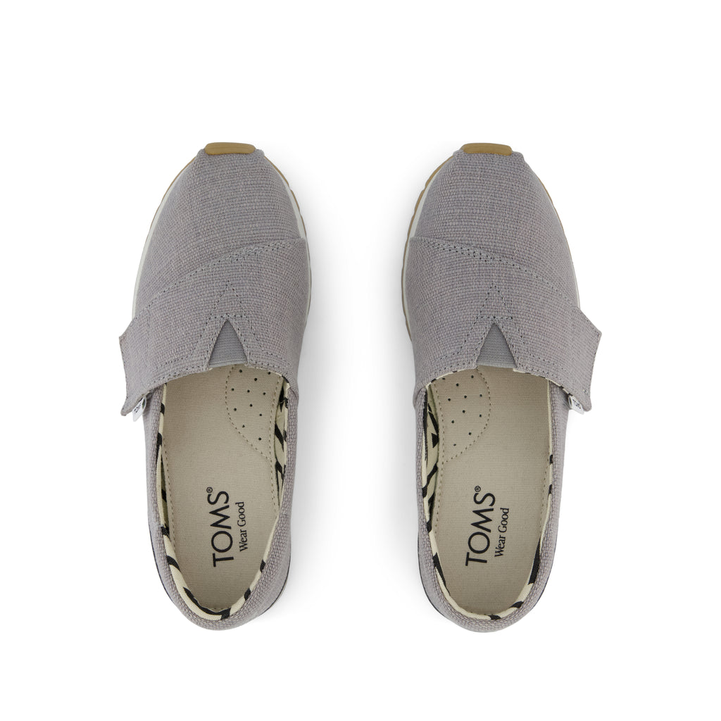 Resident Plus Kids Sneaker - Drizzle Grey Heritage Canvas Top View