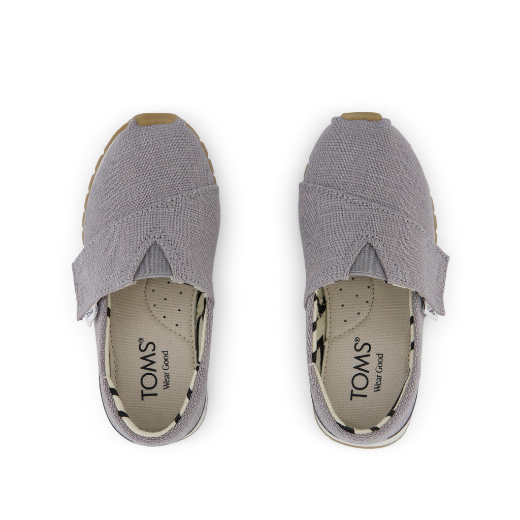 Resident Plus Toddler Sneaker - Drizzle Grey Heritage Canvas Top View