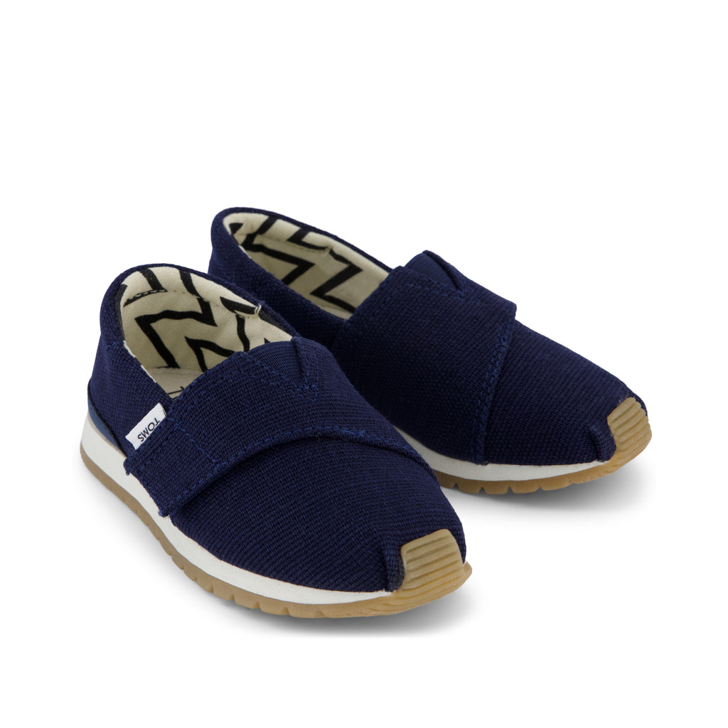 Resident Plus Toddler Sneaker - Navy Heritage Canvas Front View
