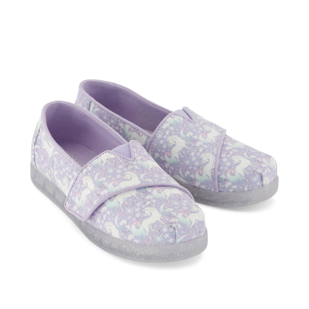 Alpargata Classic Toddler Shoe - Misty Lilac Iridescent Unicorn Front View