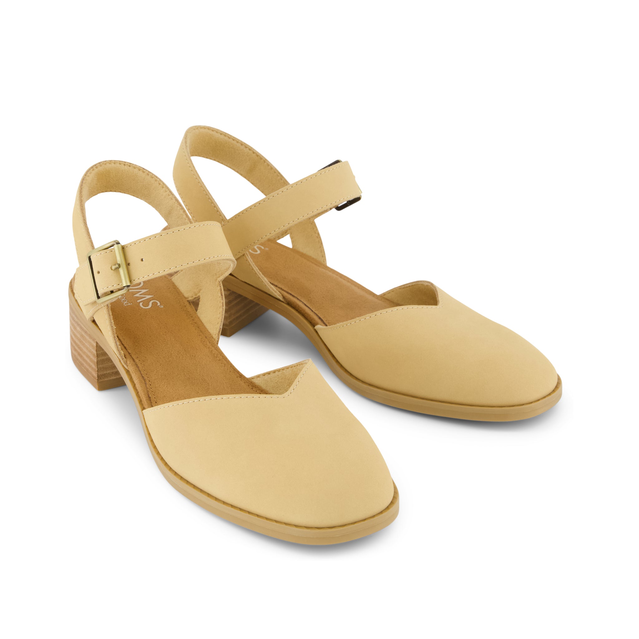 Jaclyn Heel - Light Caramel Nubuck Leather Front View