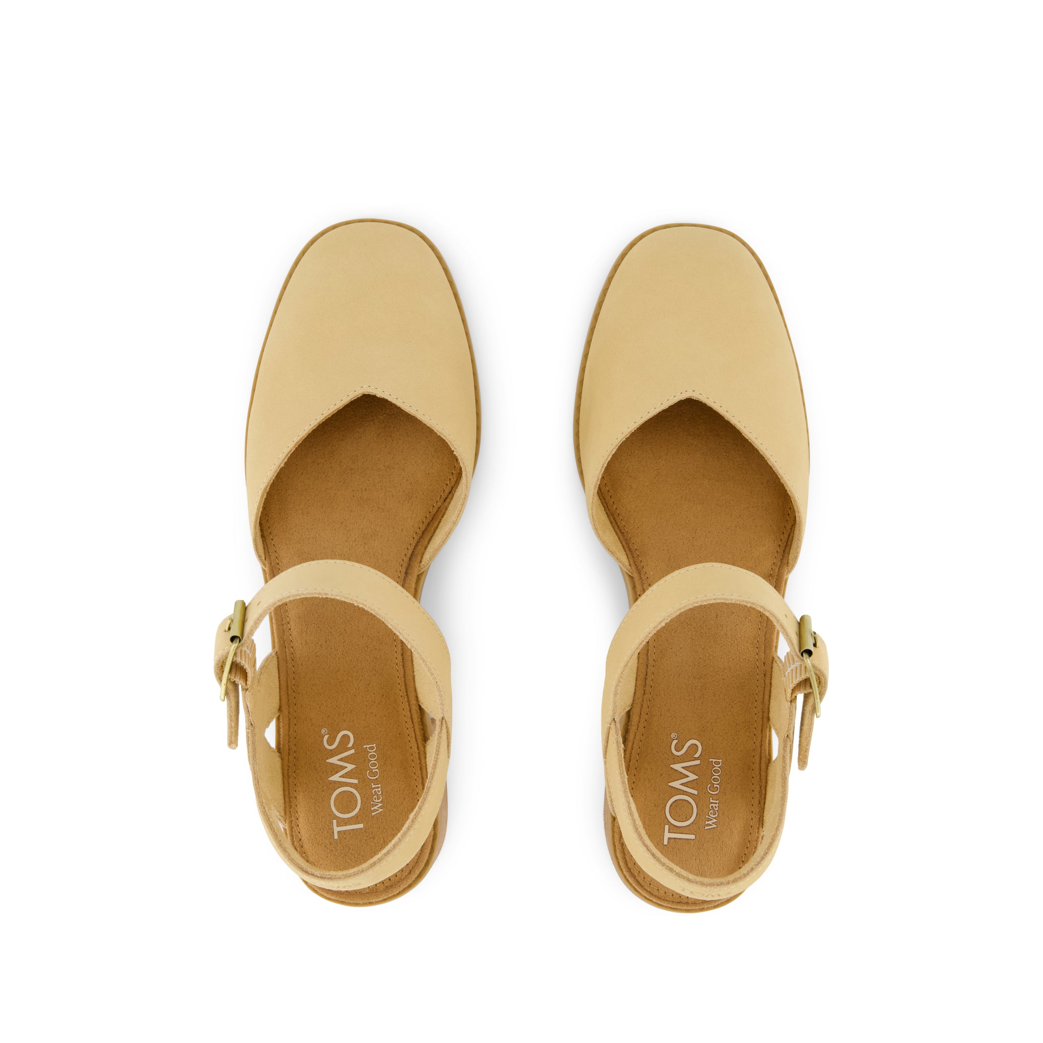 Jaclyn Heel - Light Caramel Nubuck Leather Top View