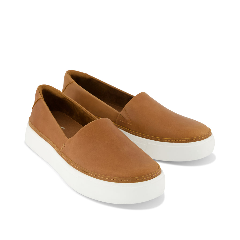 Kameron Slip On Sneaker - Brown Sugar Leather Front View
