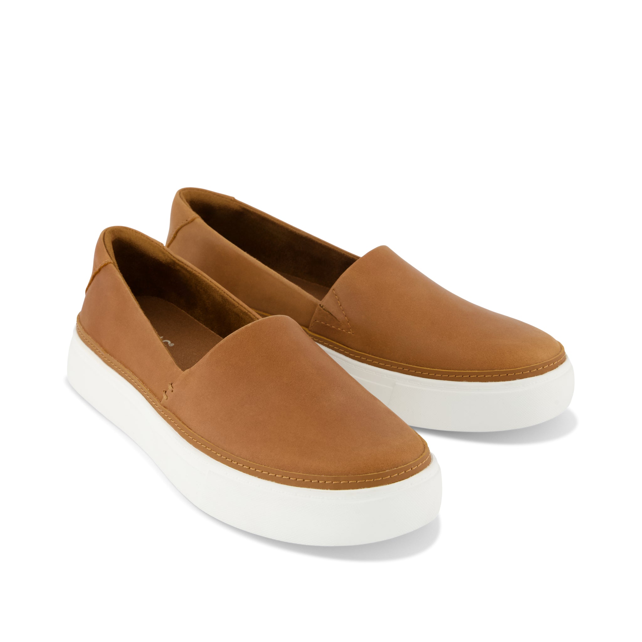 Kameron Slip On Sneaker - Brown Sugar Leather Front View