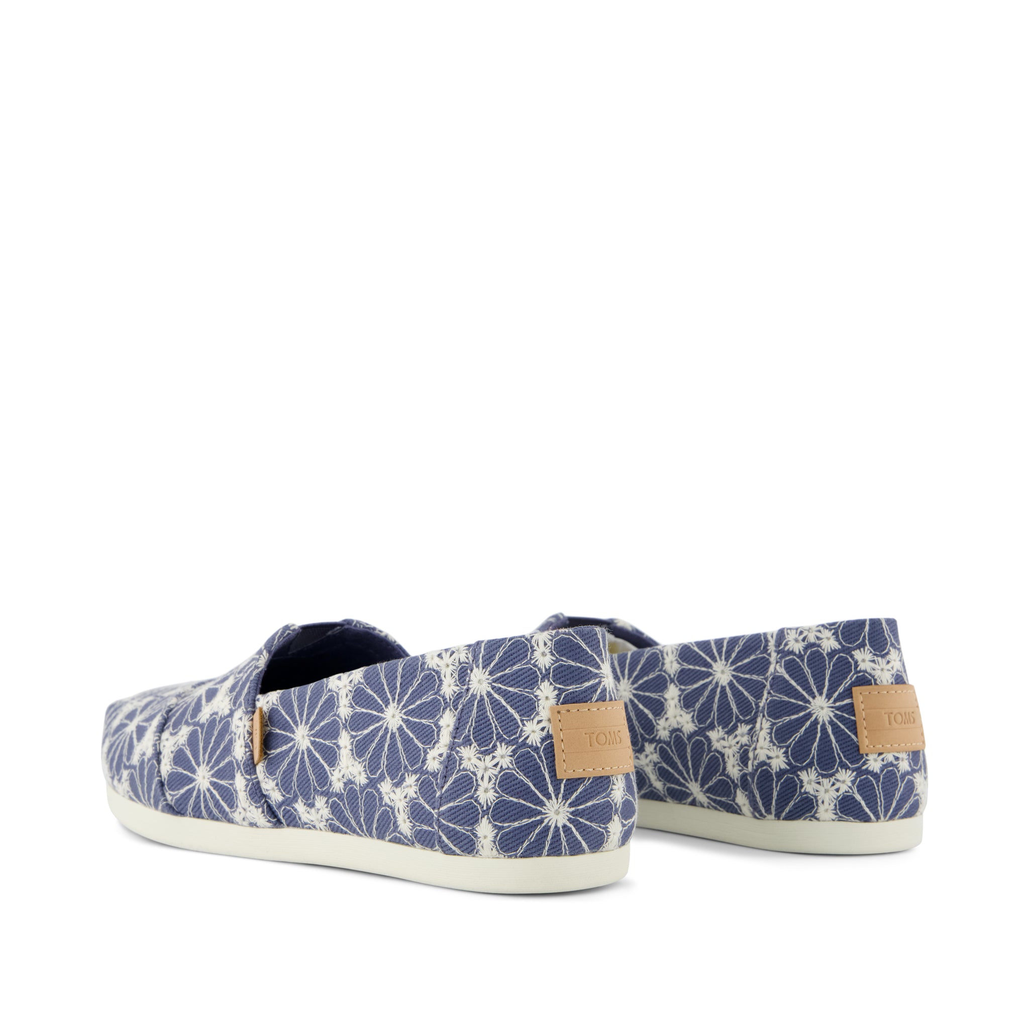 Alpargata Classic - Dark Sky Embroidered Daisy Denim​ Back View