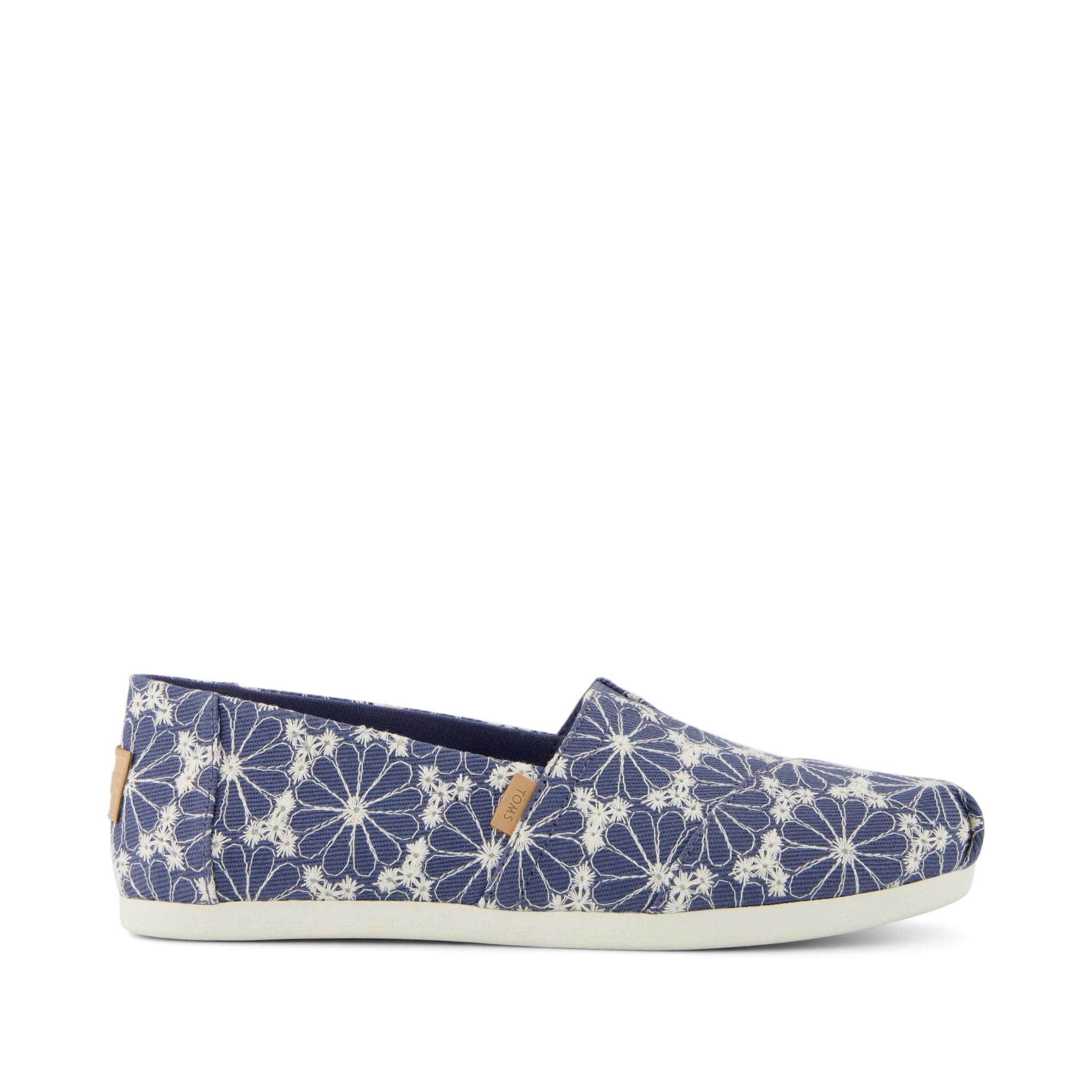 Alpargata Classic - Dark Sky Embroidered Daisy Denim​ Side View
