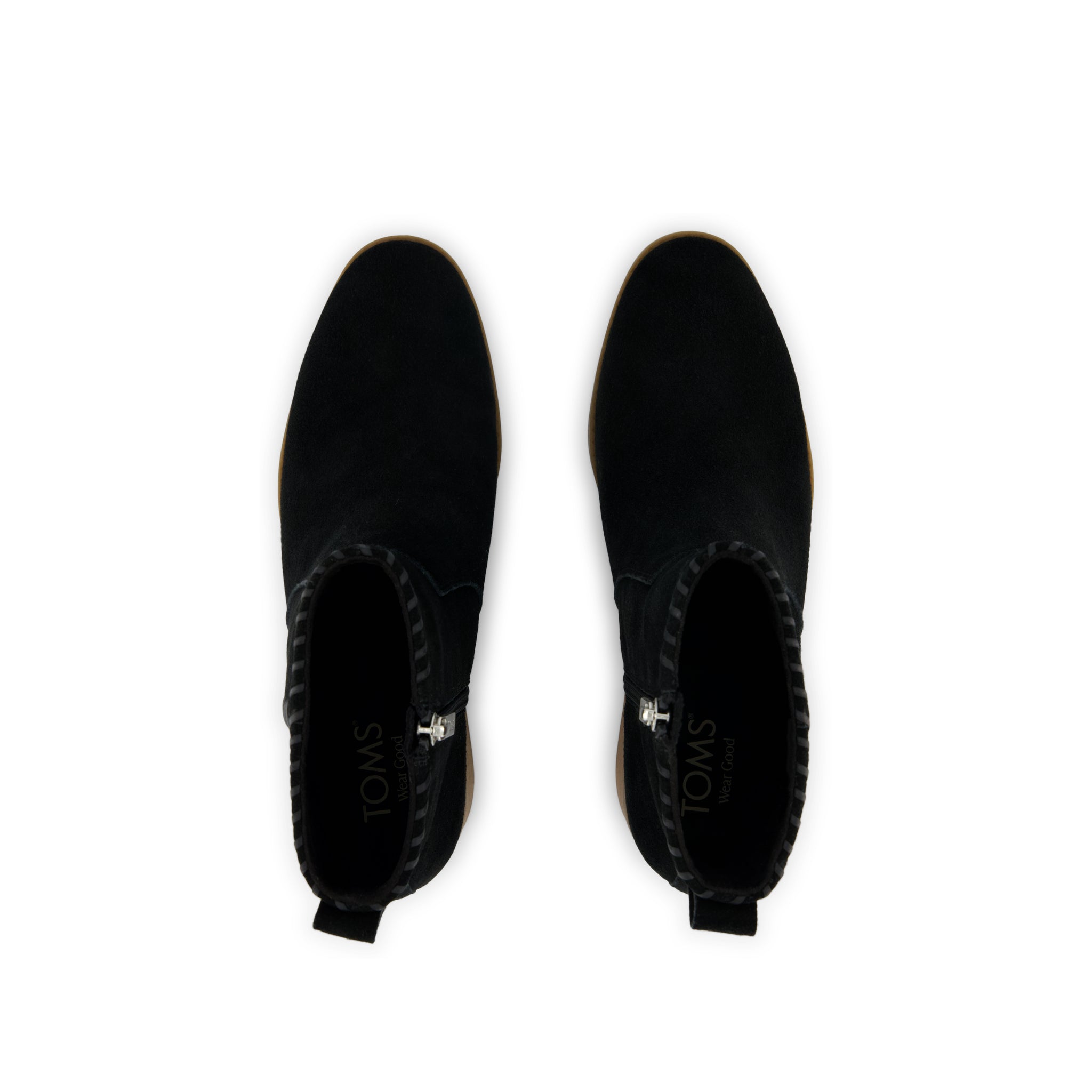 Delilah Heeled Boot - Water Repellent Black Suede Top View