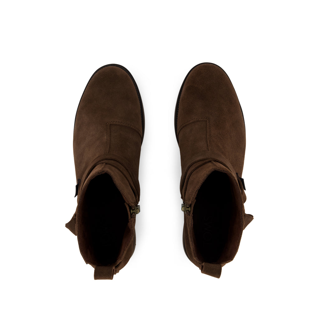Marlow Boot - Water Repellent Oak Brown Suede Top View