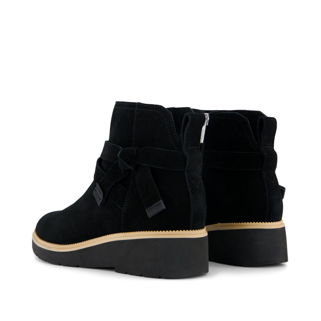 Marlow Boot - Water Repellent Black Suede Back View