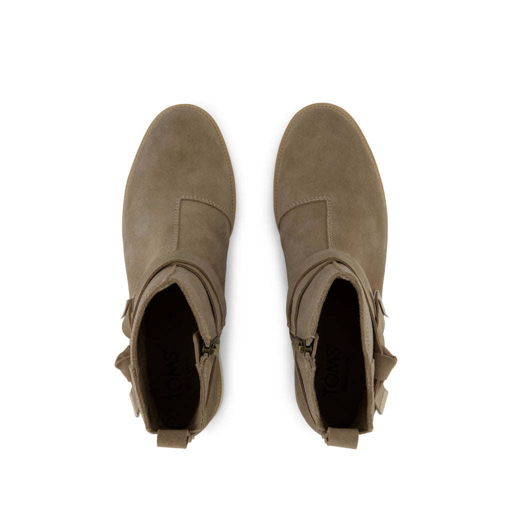 Marlow Boot - Water Repellent Dune Suede Top View