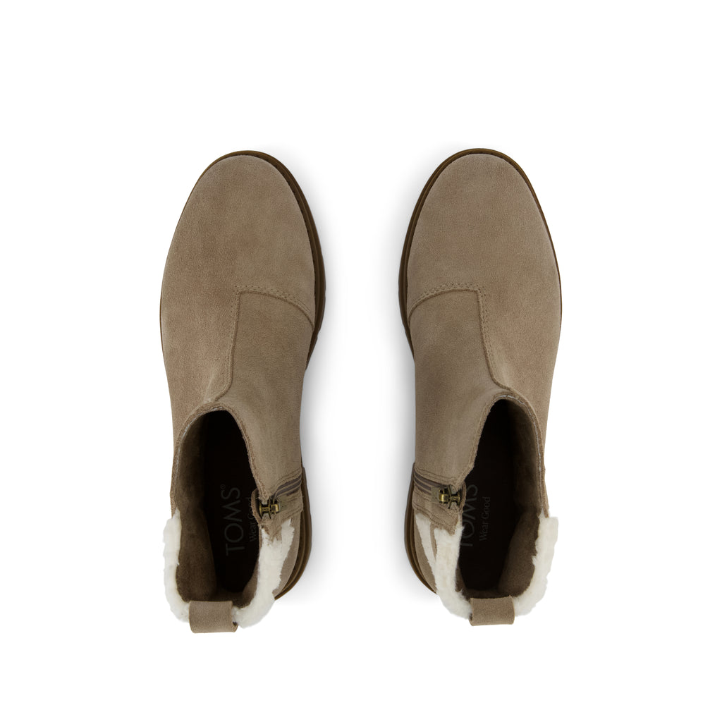 Astrid Boot - Water Repellent Dune Suede Top View