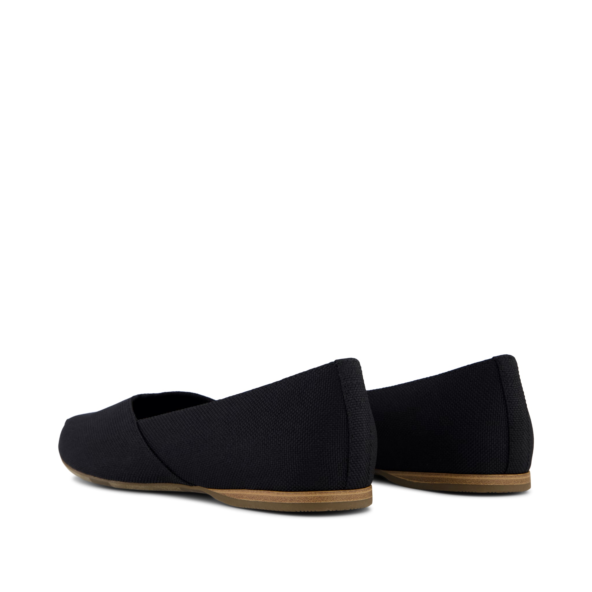 Gemma Flat - Black Heavy Canvas Back View