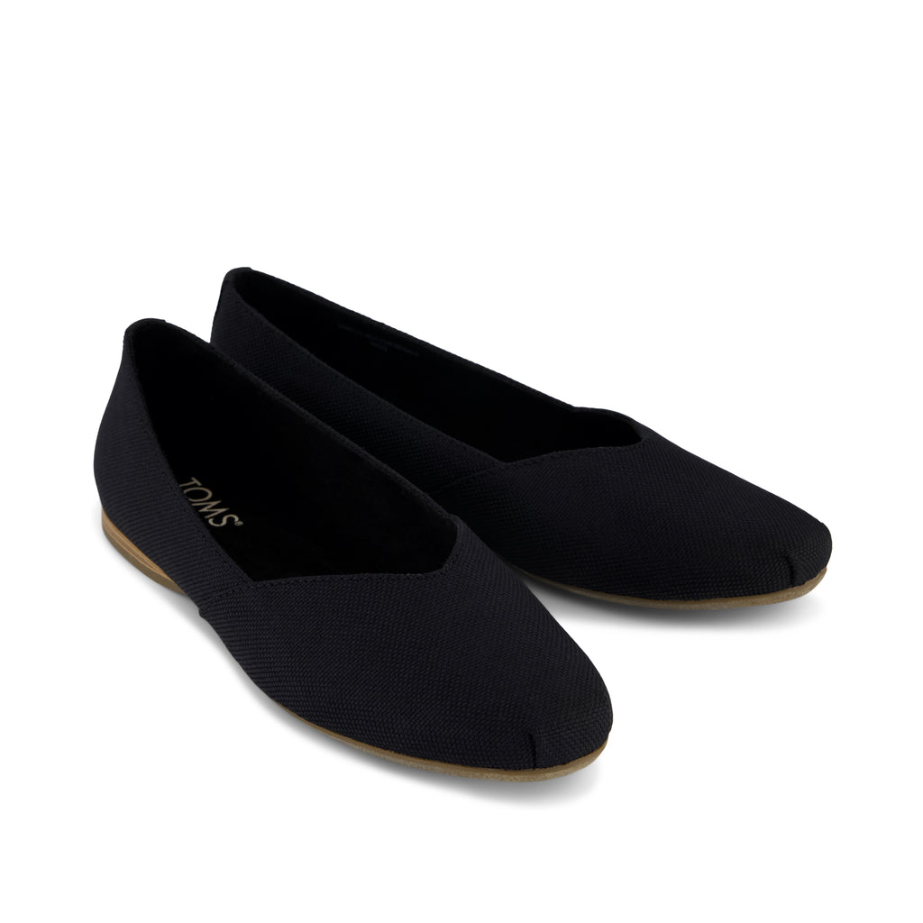 Gemma Flat - Black Heavy Canvas Front View