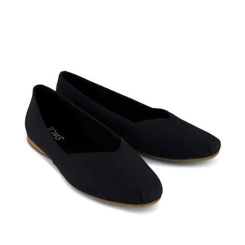 Gemma Flat - Black Heavy Canvas Front View